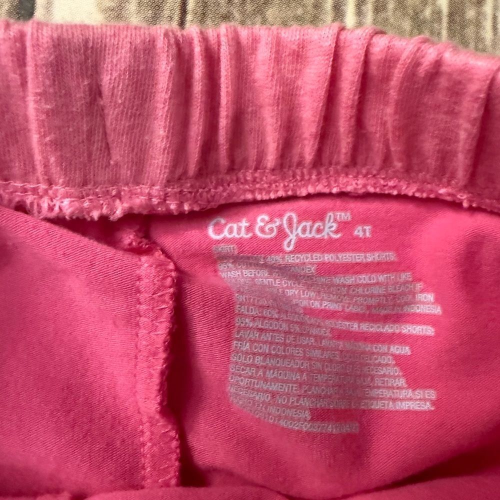 Kids Pink Drawstring Skort - Picture 2 of 3